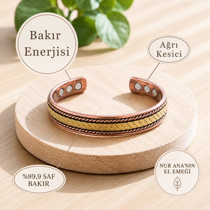 Nur Ana Şifa Saf Bakır Bileklik
