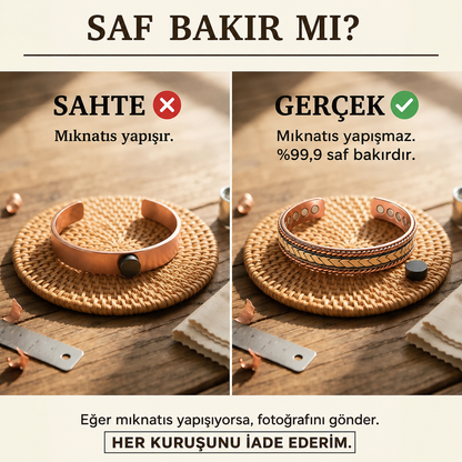 Nur Ana Şifa Saf Bakır Bileklik